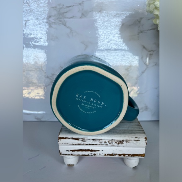 Like New Rae Dunn “MAGICAL” teal bluish colored coffee mug - Picture 5 of 5